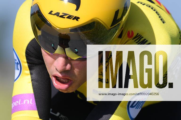 Belgian Wout Van Aert of Team Jumbo-Visma pictured in action during the men s elite individual time trial race of 39 km at the Belgian championships, in Middelkerke, Thursday 27 June 2019. DAVIDxSTOCKMAN 2360683