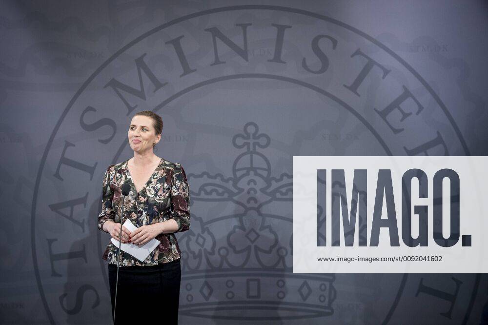 Prime Minister Mette Frederiksen speaks during the transfer in the Prime Ministers Office in Copenhagen Harbor, Thursday, June 27, 2019 Following the formation of the government, the ministries are transferred from the VLAK government to the new government, Denmark on Thursday.,