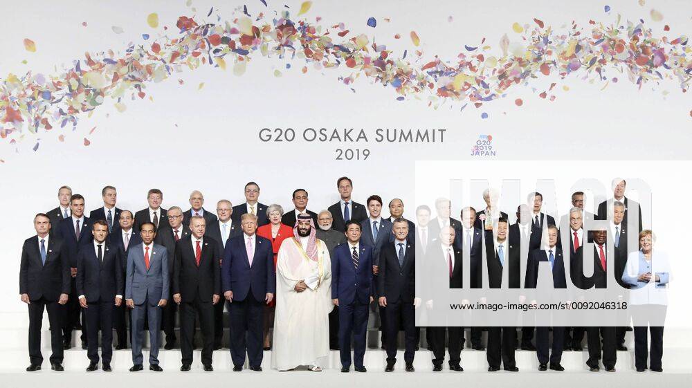 G-20 summit in Osaka Leaders from the Group of 20 nations pose for a photo during their two-day meeting in Osaka on June 28, 2019. (Pool photo)