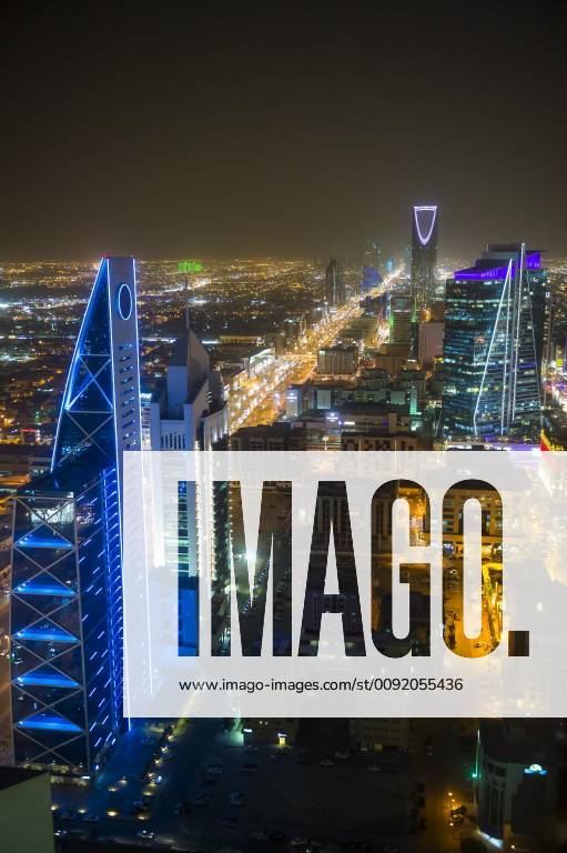 View over the city from the skyscraper of Al Faisaliyah Centre, Riyadh, Saudi Arabia, Asia