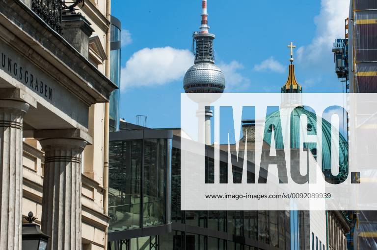 Old building, Pei building, television tower and cathedral dome Berlin Berlin Deu