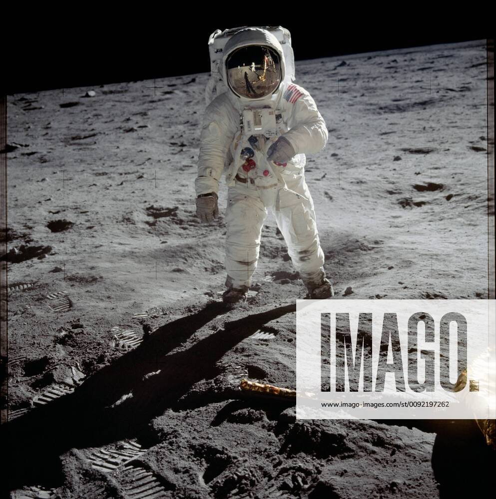 Astronaut Buzz Aldrin walks on the surface of the moon near the leg of the lunar module Eagle during the Apollo 11 mission. Mission commander Neil Armstrong took this photograph with a 70mm lunar surface camera. While astronauts Armstrong and Aldrin explored the Sea of Tranquility region of the moon, astronaut Michael Collins remained with the command and service modules in lunar orbit. Apollo 11 landed on the lunar surface 50 years ago this month on July 20, 1969. NASA WAX2019070906 NASA
