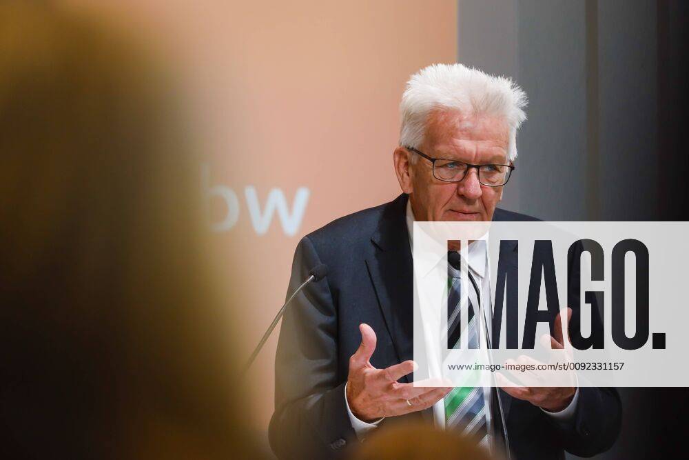 DEU, Germany, Baden Württemberg, Tuttlingen, 19 07 2019 Minister President Winfried Kretschmann digital@bw Festival Future Health Digital in Tuttlingen At the World Centre for Medical Technology, the Baden-Württemberg state government is focusing on the health sector Digitisation is a focal point of the current legislative perio