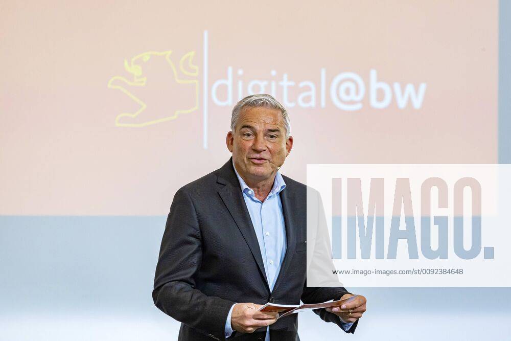 DEU, Germany, Baden Württemberg, Tuttlingen, 19 07 2019 Thomas Strobl Minister of the Interior and Digitisation BW digital@bw Festival Future Health Digital in Tuttlingen At the World Centre for Medical Technology, the Baden-Württemberg state government is focusing on the health sector Digitisation is a f
