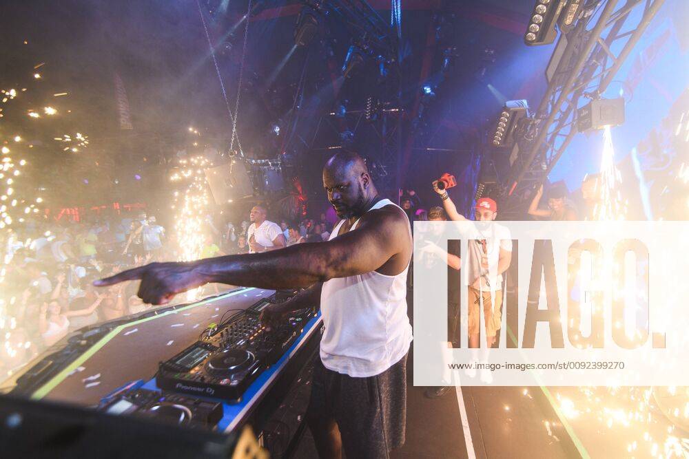 Shaquille O Neal performed at Pow Wow festival on Zrce 23.07.2019., Croatia, Novalja - Shaquille O Neal was performing as DJ Diesel at Pow Wow festival on Zrce beach.. MarkoxDimic PIXSELL