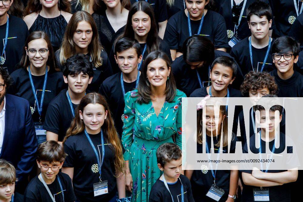 MADRID, SPAIN-July 25: Queen Letizia attends the international school of music of the princess of Asturias foundation at the Archeological museum of Asturias in Oviedo, Spain on July 25, 2019.