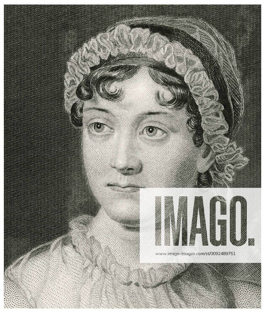 Jane Austen (1775-1817), English Novelist, Head and Shoulders Portrait, Steel Engraving, Portrait Gallery of Eminent Men and Women of Europe and America by Evert A. Duyckinck, Published by Henry J. Johnson, Johnson, Wilson & Company, New York, 1873 USA - ZUMAg145 20190307_zza_g145_011