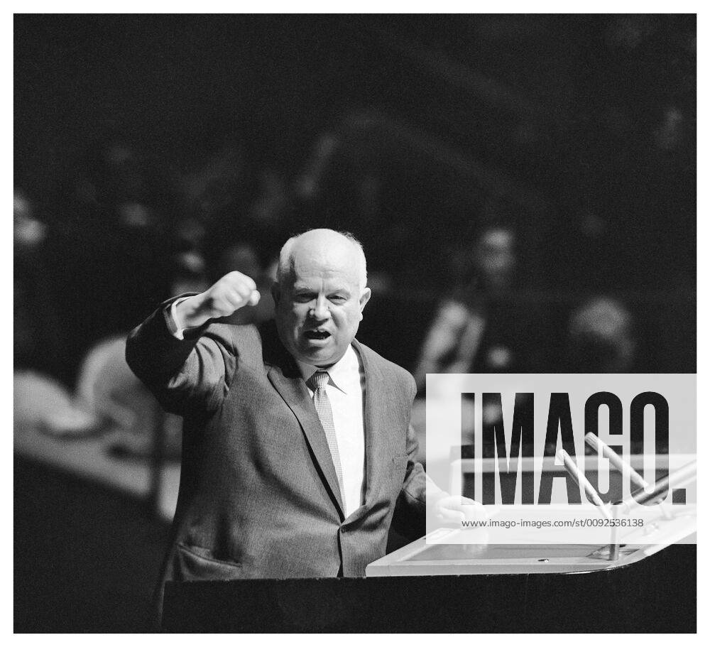 Photograph of Nikita Khrushchev Photograph of Nikita Khrushchev (1894-1971) Russian politician who led the Soviet Union during part of the Cold War. Dated 1960