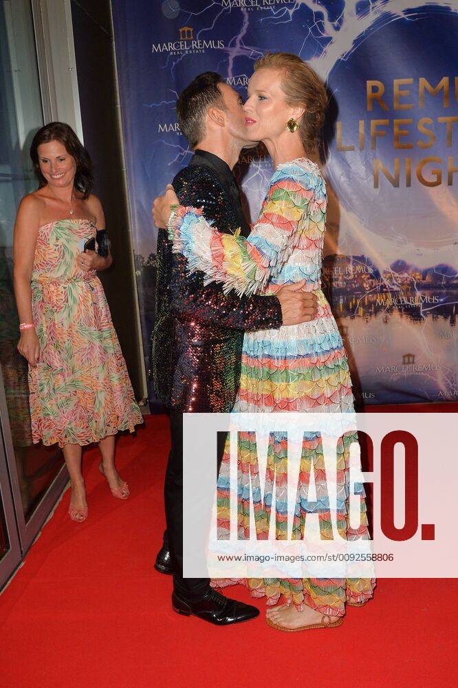 Marcel Remus with Eva Herzigova , 01 08 2019, S Arenal Spain , Event, Party, Marcel Remus Lifestyle Night 2019