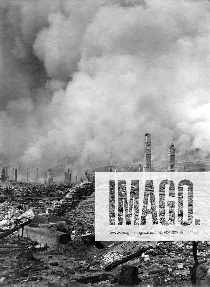 The last day of the fire following the San Francisco earthquake The last day of the fire following the San Francisco earthquake of 1906