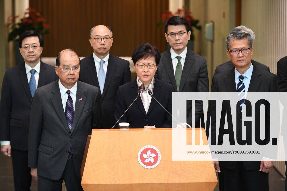 (190805) -- HONG KONG, Aug. 5, 2019 (Xinhua) -- Chief Executive of China s Hong Kong Special Administrative Region (HKSAR) Carrie Lam speaks at a press conference in Hong Kong, south China, Aug. 5, 2019. Lam said that a spate of extremely violent incidents have been pushing Hong Kong to a very dangerous situation, she called on Hong Kong citizens to express demands in a peaceful manner and not to undermine Hong Kong s future of prosperity and stability. (Xinhua Lui Siu Wai) CHINA-HONG KONG-CARRIE LAM-PRESS CONFERENCE (CN)
