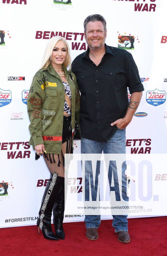 Gwen Stefani and Blake Shelton arriving at the premiere of Bennett s War in Los Angeles, California - Aug 13, 2019 - Los Angeles Premiere of Bennett s War, Burbank California United States Warner Bros. Studios