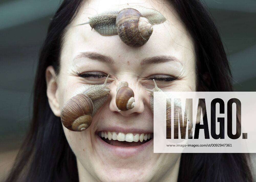 Viktoria Rabkova, a co-founder of the Ratov snail farm in the village of Dolginovo, Karelichy District. The farm was founded in 2014 by Vladimir and Viktoria Rabkov, a married couple; they breed edible species of snails, including Helix Pomatia, Helix Aspersa Maxima, and Helix Aspersa Muller. Natalia Fedosenko TASS TS0B71CD