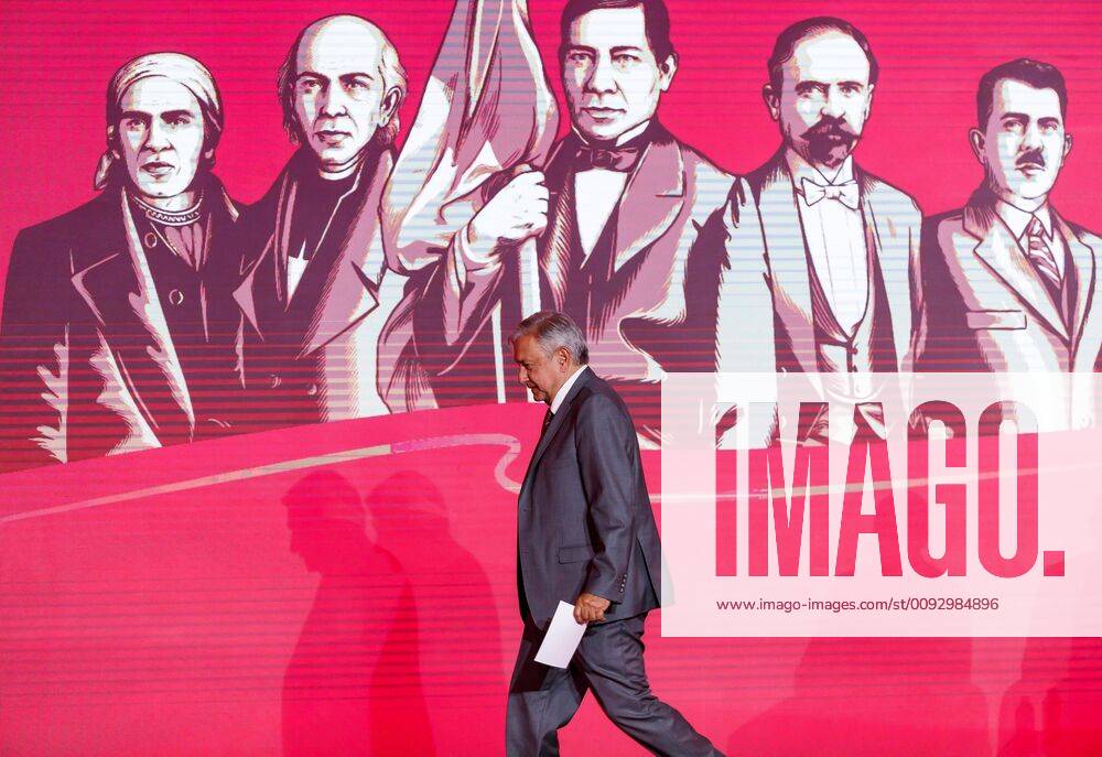The President of Mexico Andres Manuel Lopez Obrador participates in the Banorte Strategy Forum, in Mexico City, Mexico, 21 August 2019. The Mexican economy has slowed more than expected and has widened the gap between its potential and real growth, Mexico s central bank governor Alejandro Diaz de Leon said Wednesday during an economic forum in the capital. EPA Jose Mendez Economy of Mexico has slowed more than expected, according to central bank !ACHTUNG: NUR REDAKTIONELLE NUTZUNG!