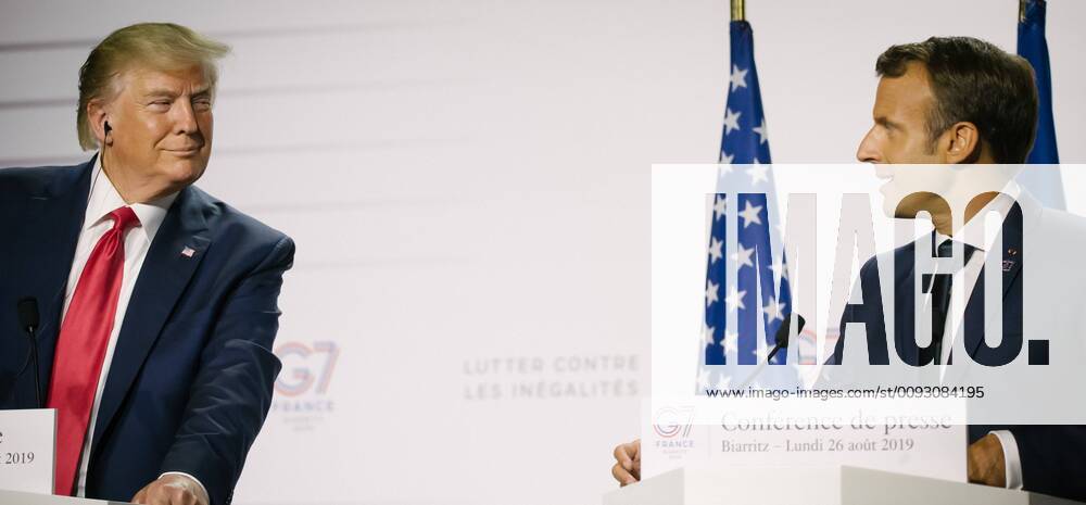 Joint final press conference by Donald Trump and Emmanuel Macron G7 in Biarritz From 24 to 26 August, the annual G7 Summit will take place in Biarritz, southern France At the end of the conference, American President Donald Trump and French President Emmanuel Macron held a joint press conference Topics covered included bilateral relations and resolutions of the past