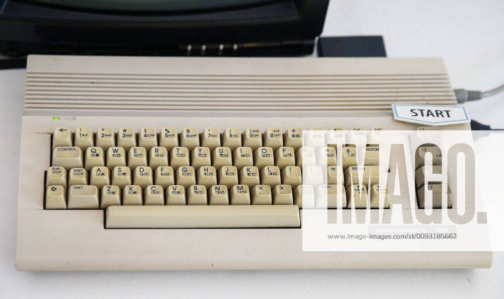The company Retro Games has announced the return of the classic Commodore 64 computer. The C64 is a refreshed Commodore 64, which can be connected to a modern TV and play one of the 64 classic games included. The premiere of the C64 was announced for December 2019. The photo shows a former Commodore 64 computer in the Museum of Games and Computers in Wroclaw. Wroclaw Poland - ZUMAk222 20190831_zip_k222_002