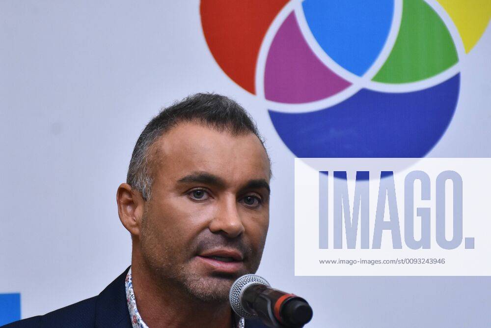 Bien Fest 2019 press conference MEXICO CITY, MEXICO - SEPTEMBER 3: Diego DiMarco speaks during a press conference to promote Bien Fest 2019 It is a festival to raise awareness among citizens to be in good health at Casa Zertu on September 3, 2019 in Mexico City, Mexico