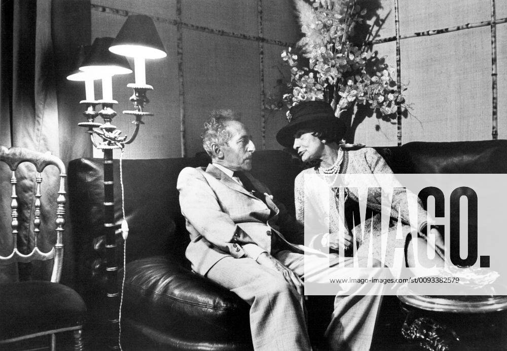 IMAGO ICONS: Coco Chanel Jean Cocteau and Coco Chanel Writer Jean Cocteau and fashion designer Coco Chanel Photo taken end of 1950 s.