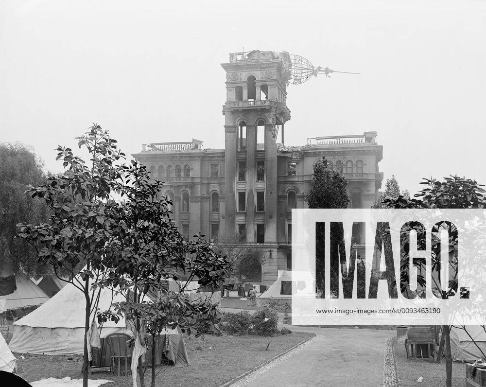 Ruins of Hall of Justice, Portsmouth Square, after Earthquake, San Francisco, California, USA, Detroit Publishing Company, 1906
