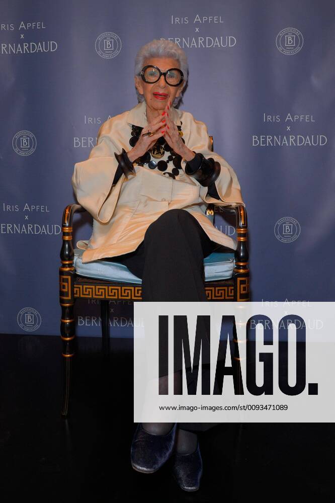 IMAGO ICONS: Iris Apfel September 12, 2019, New York, United States: Iris Apfel attends the launch of her jewellery collaboration at Bernardaud Boutique in New York. New York United States - ZUMAs197 20190912_zab_s197_078