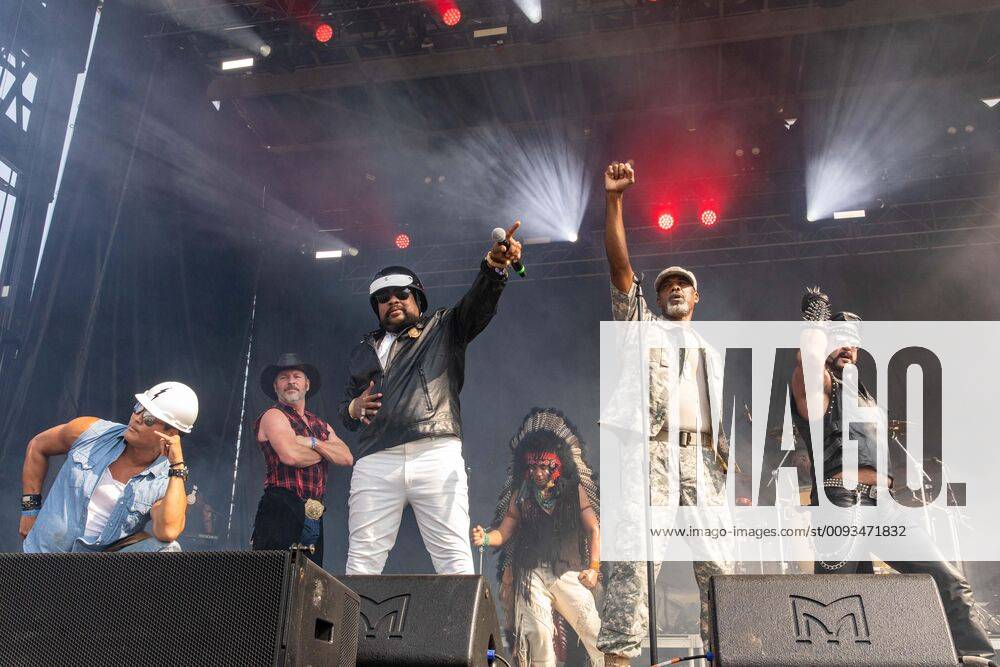 Chicago, Illinois, U.S: JAMES KWONG, CHAD FREEMAN, VICTOR WILLIS, ANGEL MORALES, JAMES LEE and J.J. LIPPOLD of the Village People during the Riot Fest Music Festival at Douglas Park in Chicago, Illinois Chicago U.S. - ZUMAs135 20190915_zap_s135_004