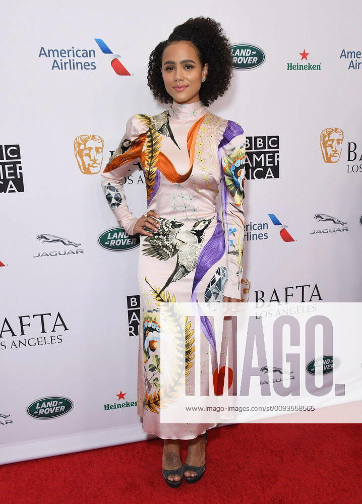 Beverly Hills, California - Nathalie Emmanuel. 2019 BAFTA Los Angeles and BBC America TV Tea Party held at Poolside at The Beverly Hilton Hotel. Photo Credit: Birdie Thompson AdMedia 245283 2019-09-21 California Beverly Hills Etats-Unis