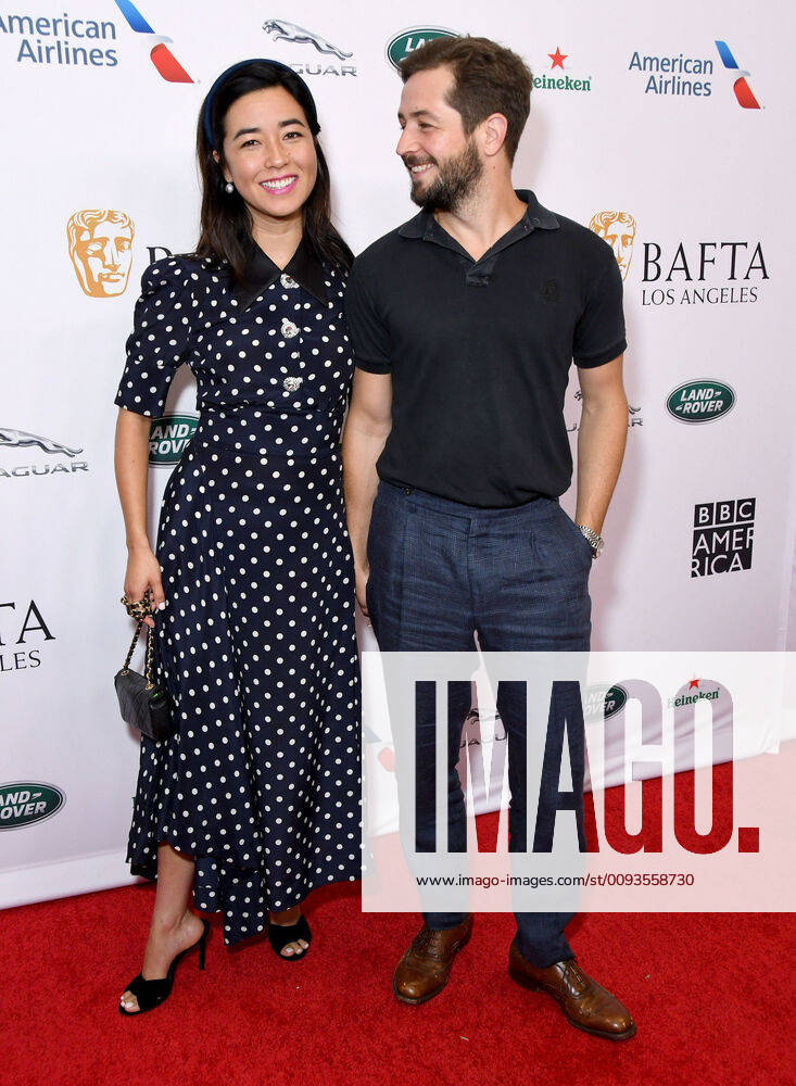 Beverly Hills, California - Maya Erskine, Michael Angarano. 2019 BAFTA Los Angeles and BBC America TV Tea Party held at Poolside at The Beverly Hilton Hotel. Photo Credit: Birdie Thompson AdMedia 245283 2019-09-21 California Beverly Hills Etats-Unis