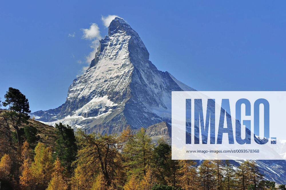 Matterhorn Larch forest autumn Switzerland