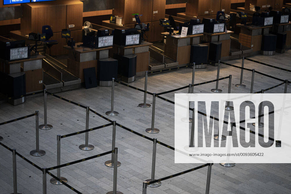Bankruptcy of Thomas Cook airlines Thomas Cook closed their desks this morning and peeled their signs at Copenhagen Airport CPH September 23, 2019, Denmark,