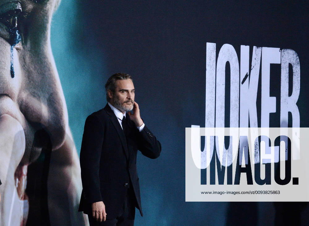 Cast member Joaquin Phoenix attends the premiere of the motion picture thriller Joker at the TCL Chinese Theatre in the Hollywood section of Los Angeles on Saturday, September 28, 2019. Storyline: Joker centers around an origin of the iconic arch nemesis and is an original, standalone story not seen before on the big screen. Todd Phillips exploration of Arthur Fleck (Joaquin Phoenix), a man disregarded by society, is not only a gritty character study, but also a broader cautionary tale. LAP2019092802 JIMxRUYMEN