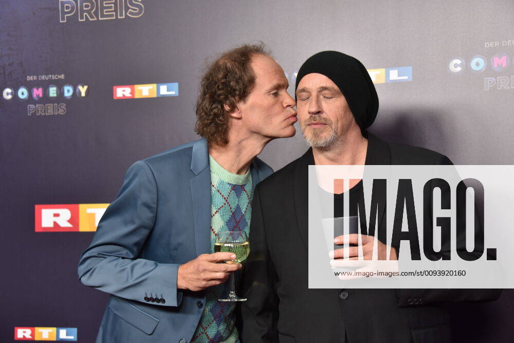 Comedian Olaf Schubert , l r, and Torsten Sträter come to Cologne on 02 10 2019 for the award of the 20 German Comedy Prize 2019, which is awarded annually to comedians for comedy shows and moderations.