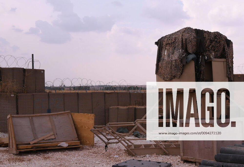 (191020) -- ALEPPO (SYRIA), Oct. 20, 2019 -- Photo taken on Oct. 20, 2019 shows part of a former U.S. military base near the city of Manbij in Syria s northern province of Aleppo. Syrian army entered the base on Sunday after the withdrawal of U.S. troops, which is one of the latest bases abandoned by U.S. forces since Turkey started a military campaign against Kurdish militia in northern Syria. (Photo by Xinhua) SYRIA-ALEPPO-U.S. MILITARY BASE-ABANDONED AmmarxSafarjalani