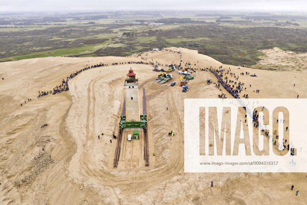 Loenstrup, Rubjerg Knude lighthouse moves, Tuesday, October 22, 2019 Drone photo, Denmark,