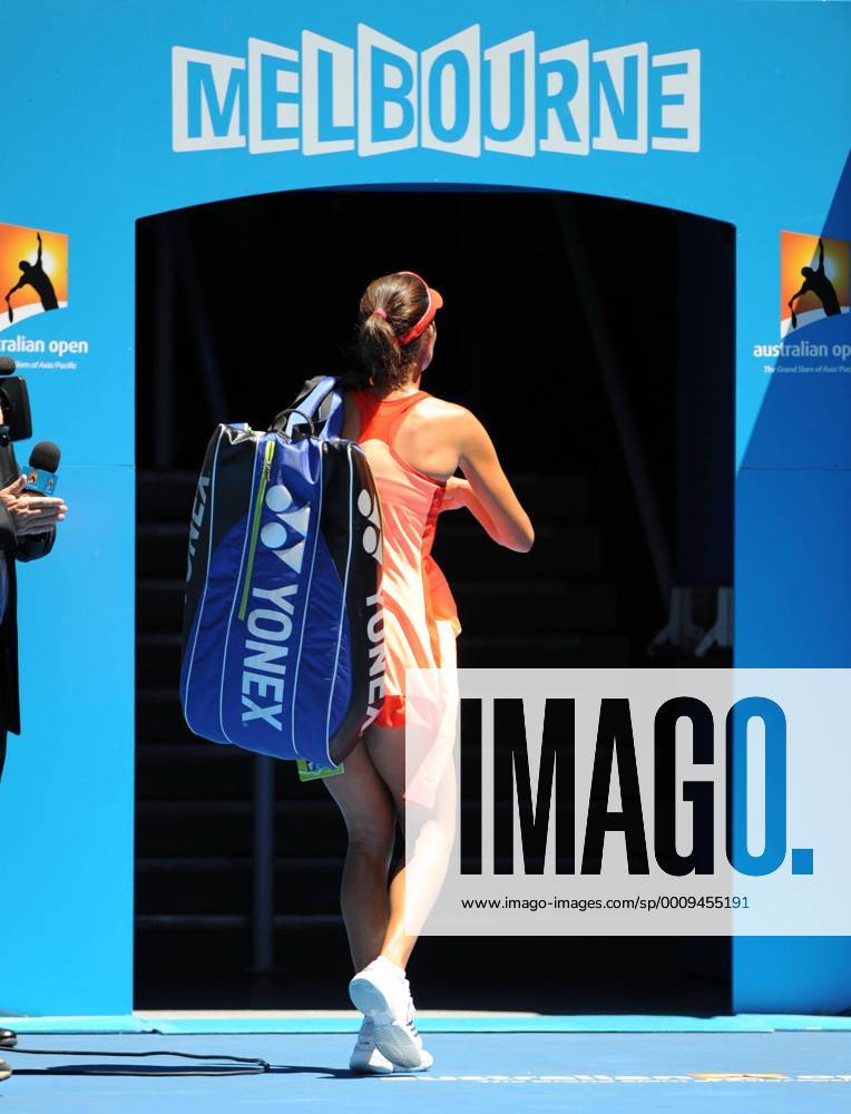 MELBOURNE, Jan. 23, 2012 - Ana Ivanovic of Serbia leaves the court after the fourth round match of women s singles at the Australian Open tennis tournament in Melbourne