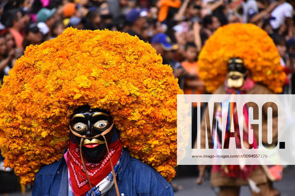 Day of the Dead International Parade in Mexico City MEXICO CITY, MEXICO - OCTOBER 27: Participants take part during the commemorative Day of the Dead International Parade as part of celebrations of the mexican traditions Day of the Dead (Dia de Muertos) at Hemiciclo a Juarez on October 27, 2019 in Mexico City, Mexico