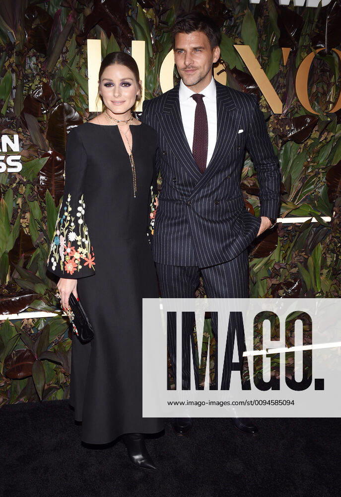 NEW YORK, NY- OCTOBER 29: Olivia Palermo and Johannes Huebl at WWD Honors at Intercontinental Barclay in New York City on October 29, 2019.