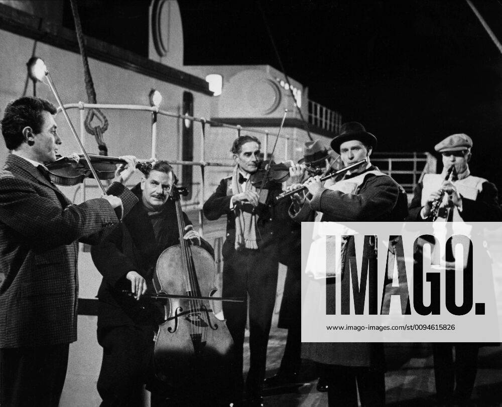 Musicians Play On Titanic Deck Film: A Night To Remember (UK 1958) Director: Roy Ward Baker 01 July 1958