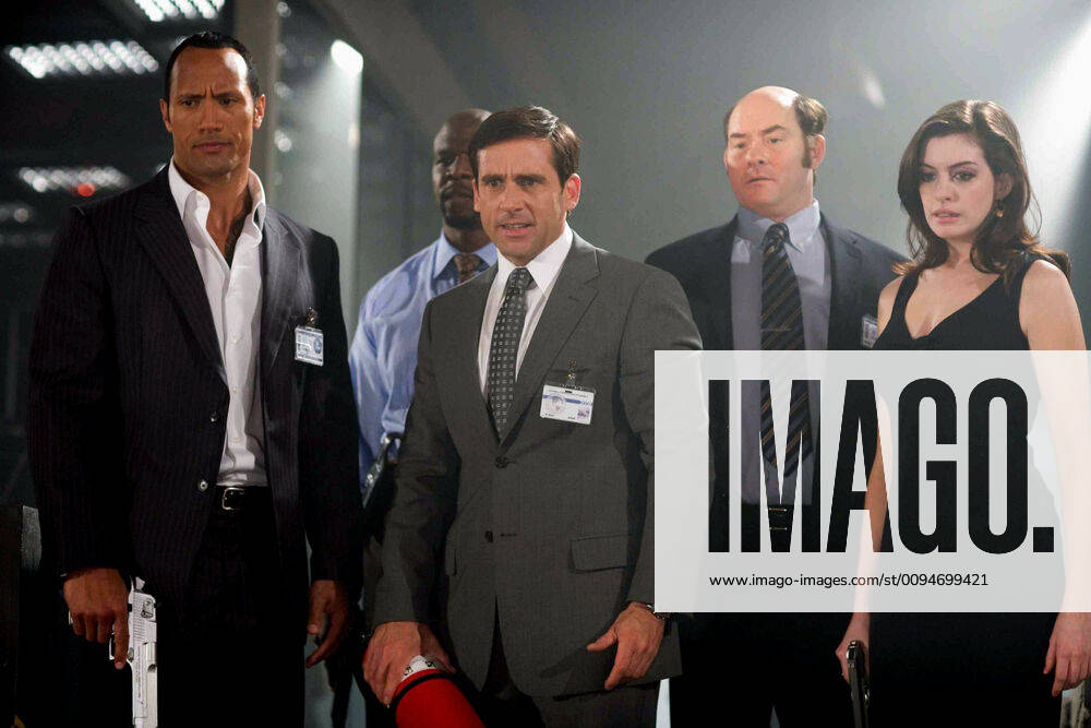 Dwayne Johnson, Steve Carell, David Koechner & Anne Hathaway Characters: Agent 23,Maxwell Smart,Larabee & Agent 99 Film: Get Smart (2008) Director: Peter Tolan 20 June 2008