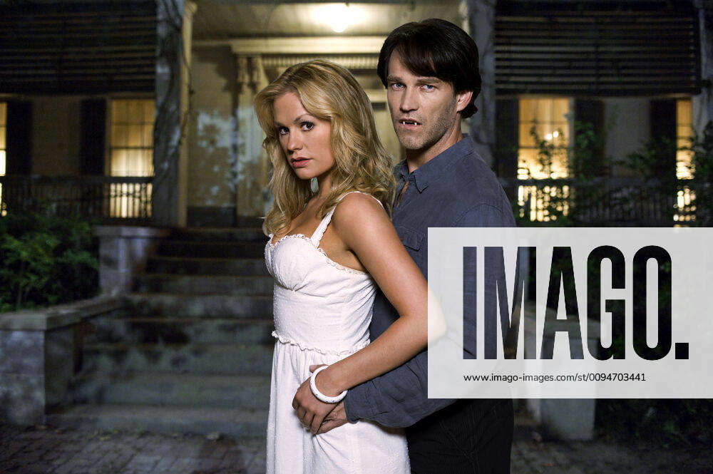 Anna Paquin & Stephen Moyer Characters: Sookie Stackhouse & Bill Compton Television: True Blood (TV-Serie) Usa 2008-2014, Literaturverfilmung (Based On The Novel Series The Southern Vampire Mysteries By Charlaine Harris) 07 September 2008