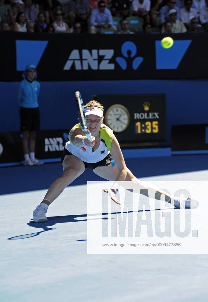 Melbourne, Australia. Clijsters in action on Day 9 of the women s quarter final match. Kim Clijsters (BEL) on Rod Laver Arena at the Australian Open Blakemanx ActionPlus11238190
