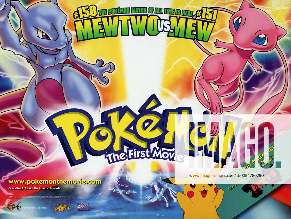 Film Poster Film: Pokemon: The First Movie - Mewtwo Strikes Back (Gekijo-ban poketto monsuta - Myutsu no gyakushu) Jp 1998, Regie: Kunihiko Yuyama & Michael Haigney, Director: Michael Haigney, K Yuyama 18 July 1998