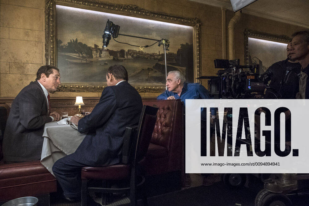 RELEASE DATE: September 27, 2019 TITLE: The Irishman STUDIO: DIRECTOR: Martin Scorsese PLOT: A mob hitman recalls his possible involvement with the slaying of Jimmy Hoffa. STARRING: MARTIN SCORSESE directs ROBERT DE NIRO and JOE PESCI in a scene from The Irishman. USA - ZUMAl90_ 20190827_sha_l90_945