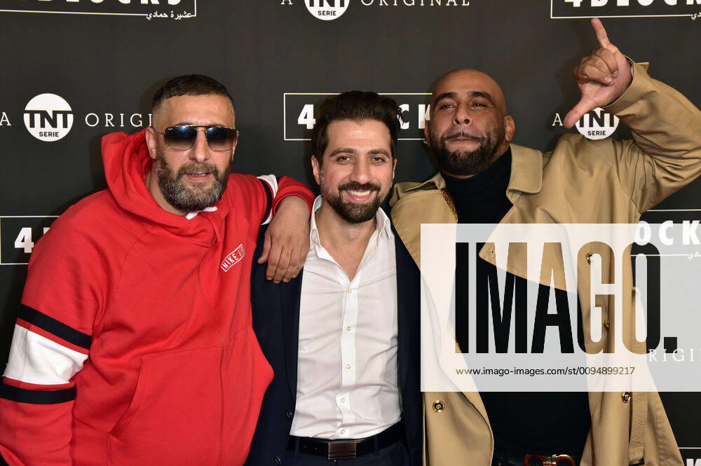 Kida Khodr Ramadan, Özgür Yildirim and Veysel Gelin at the premiere of the 3 season TNT TV series 4 Blocks at Gloria Palast Munich, 06 11 2019 Foto:xA.xHübnerx xFuturexImage