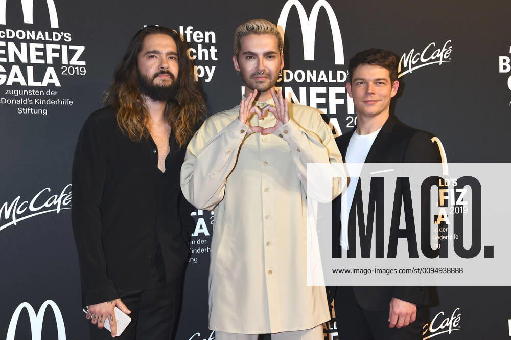 Bill Kaulitz, Tom Kaulitz and Georg Listing of Tokio Hotel at the 16 McDonald s Benefiz Gala 2019 in the Hotel Bayerischer Hof Munich, 09 11 2019 Foto:xB.xInsingerx xFuturexImage