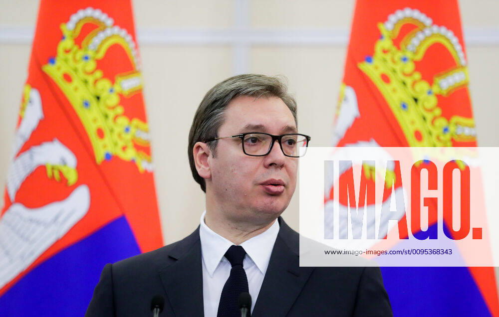 SOCHI, RUSSIA â€“ DECEMBER 4, 2019: Serbia s President Aleksandar Vucic gives a joint press conference with his Russian counterpart Vladimir Putin following their meeting at Bocharov Ruchei residence. Mikhail Metzel TASS TS0C5D46
