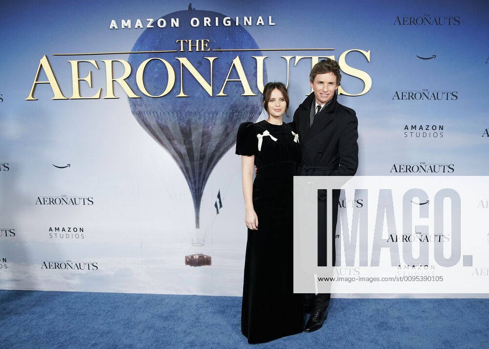 Felicity Jones and Eddie Redmayne arrive on the red carpet at The Aeronauts New York Premiere at SVA Theater on Wednesday, December 04, 2019 in New York City. NYP20191204163 JOHNxANGELILLO