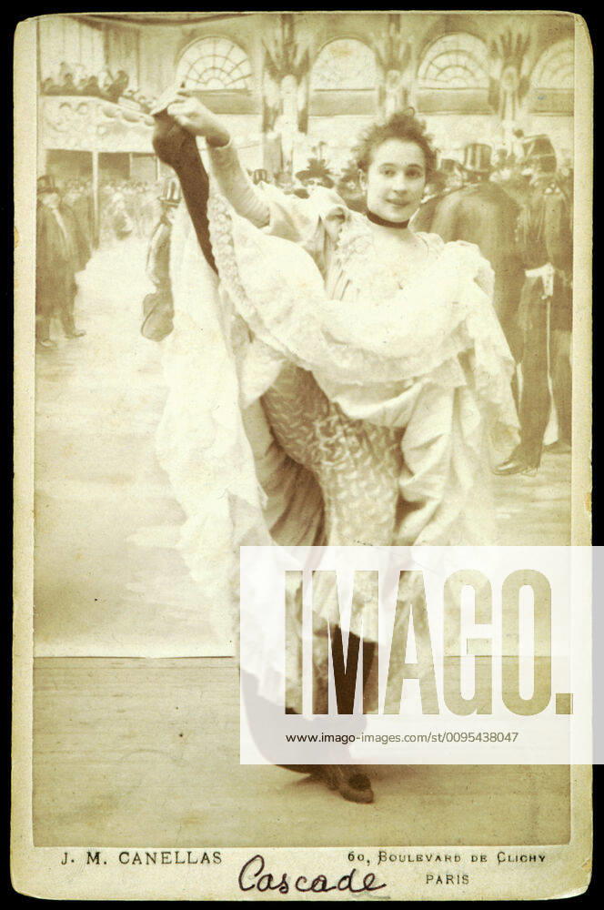 Music Hall CASCADE, dancer at the Moulin Rouge, photograph circa 1890 at JM Canellas Bd of CLichy Credit Collection Kharbine Tapabor KH61984