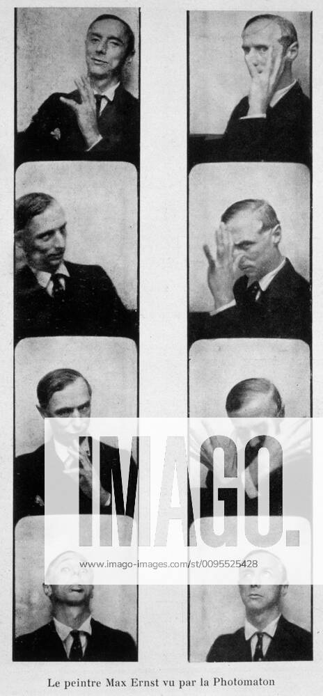 ERNST Max The painter Max ERNST 1891 1976 seen by the Photomaton Photographs in Variete of 15 01 1929 Credit Collection KHARBINE TAPABOR KH14392
