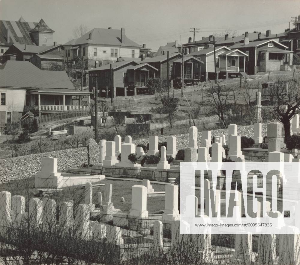 Houses and Cemetery, Birmingham, Alabama, Walker Evans (American, 1903 - 1975), 1936, Gelatin silver print, 16 x 18.1 cm (6 1 4 x 7 1 8 in.) Copyright Artokoloro LCD3_191706_06493
