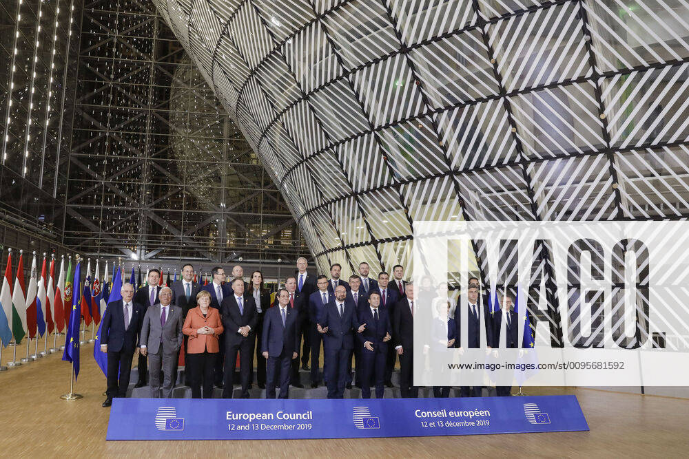 EU leaders pose for a family photo during the first day of the EU summit meeting, Thursday 12 December 2019, at the European Union headquarters in Brussels. This is the first summit since the installation of Belgian EU Council president Michel. THIERRYxROGE 05724268